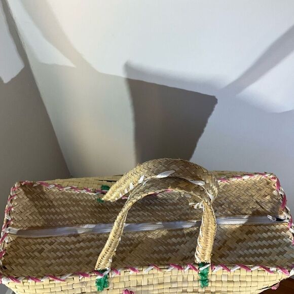 Large Zip Raffia Jamaica Bag, Vintage - Picture 14 of 14